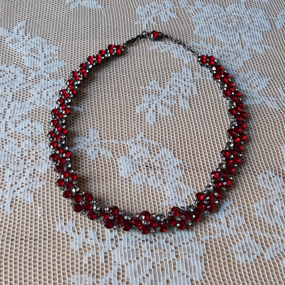 Ruby Crystal Necklace - Picture 3 of 6